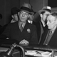 Albert Fish (not wearing a hat) with detectives. Image: AP Photo